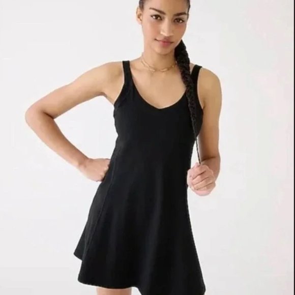 J. Crew Dresses & Skirts - J. Crew CloudStretch Black V-neck Sports / Tennis Dress Size S